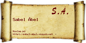 Sabel Ábel névjegykártya
